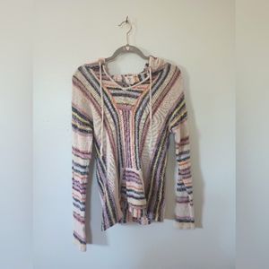 BillaBong Striped Pullover Hoodie Size Small